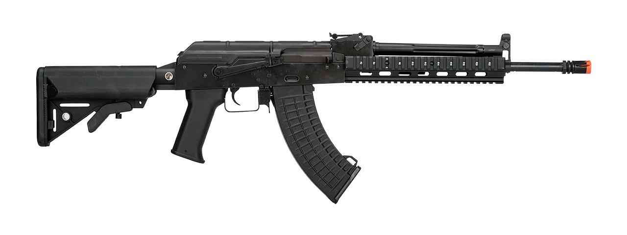 LCT-TX-MIG-AEG LCT AIRSOFT STEEL TX-MIG RIFLE W/ CRANE STOCK (BLACK) - Click Image to Close