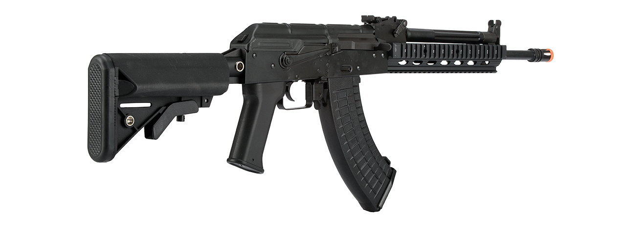 LCT-TX-MIG-AEG LCT AIRSOFT STEEL TX-MIG RIFLE W/ CRANE STOCK (BLACK) - Click Image to Close