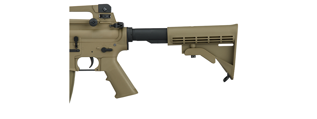 Lancer Tactical Low FPS Gen 2 M933 Commando Airsoft AEG Rifle (Color: Tan) - Click Image to Close