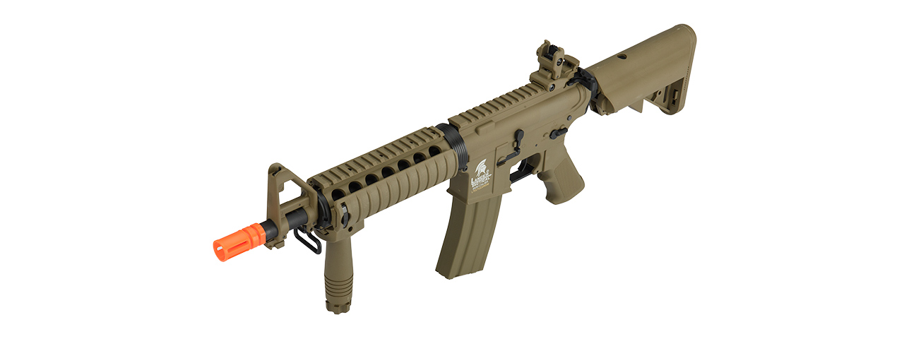 Lancer Tactical Low FPS Gen 2 MK 18 Mod 0 Airsoft AEG Rifle (Color: Tan) - Click Image to Close