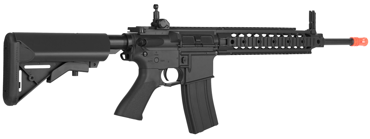 LT-26B 10" FREE FLOAT RAIL SR-16 AEG RIFLE (BK) - Click Image to Close