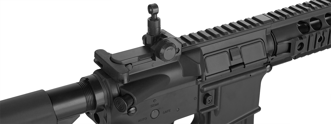 LT-26B 10" FREE FLOAT RAIL SR-16 AEG RIFLE (BK) - Click Image to Close