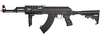 Lancer Tactical Airsoft Full Metal AK-47 AEG w/ LE Stock, Battery & Charger (Color: Black)