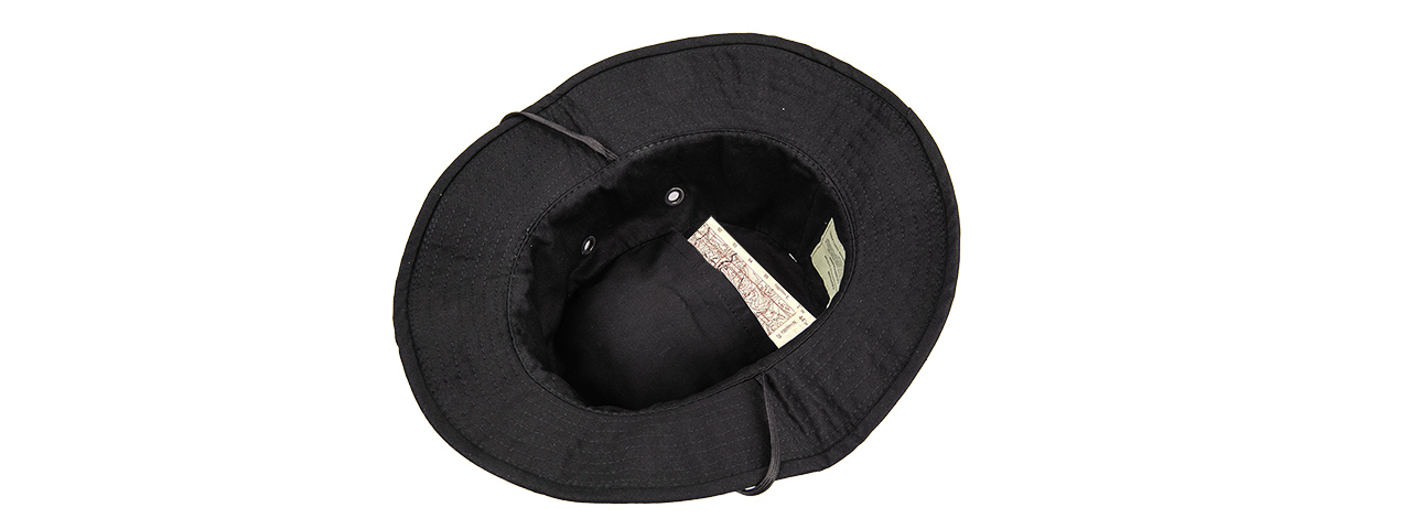 M2619B COTTON HYBRID TACTICAL VENTILATED BOONIE HAT (BLACK ) - Click Image to Close