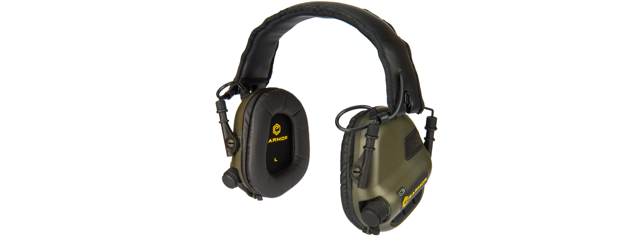 EARMOR M31 ELECTRONIC HEARING HEADPHONES W/ NATO INPUT - FOLIAGE GREEN - Click Image to Close