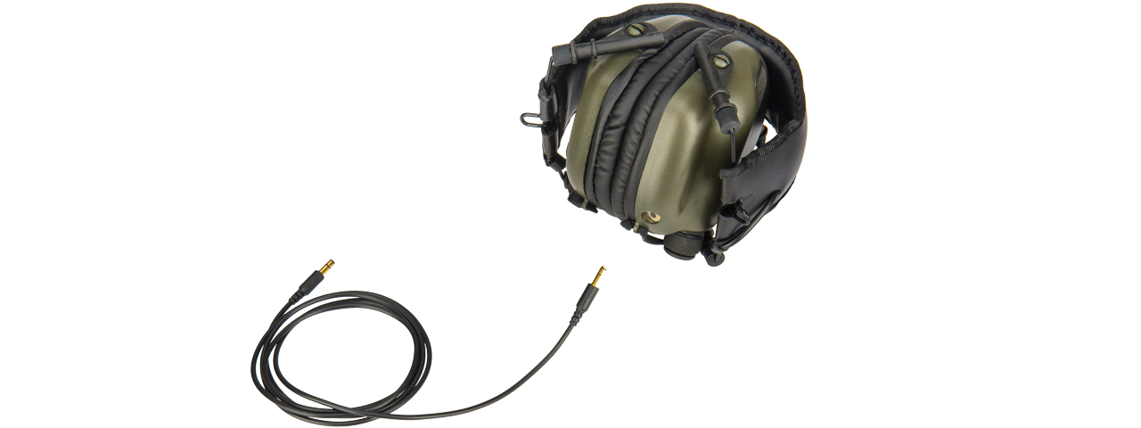 EARMOR M31 ELECTRONIC HEARING HEADPHONES W/ NATO INPUT - FOLIAGE GREEN - Click Image to Close