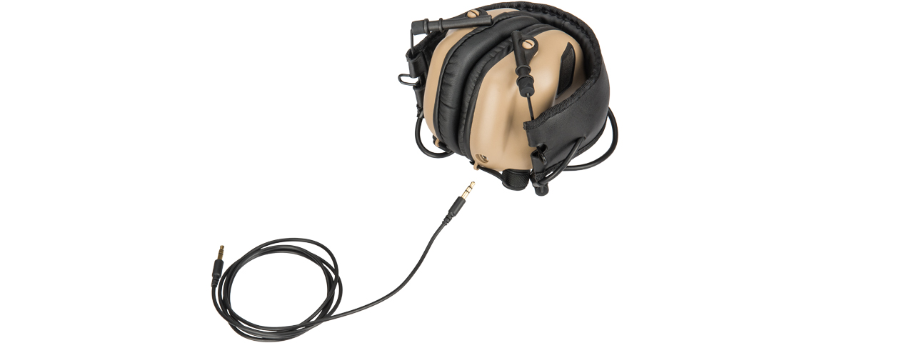 EARMOR M31 ELECTRONIC HEARING HEADPHONES W/ NATO INPUT - DARK EARTH - Click Image to Close