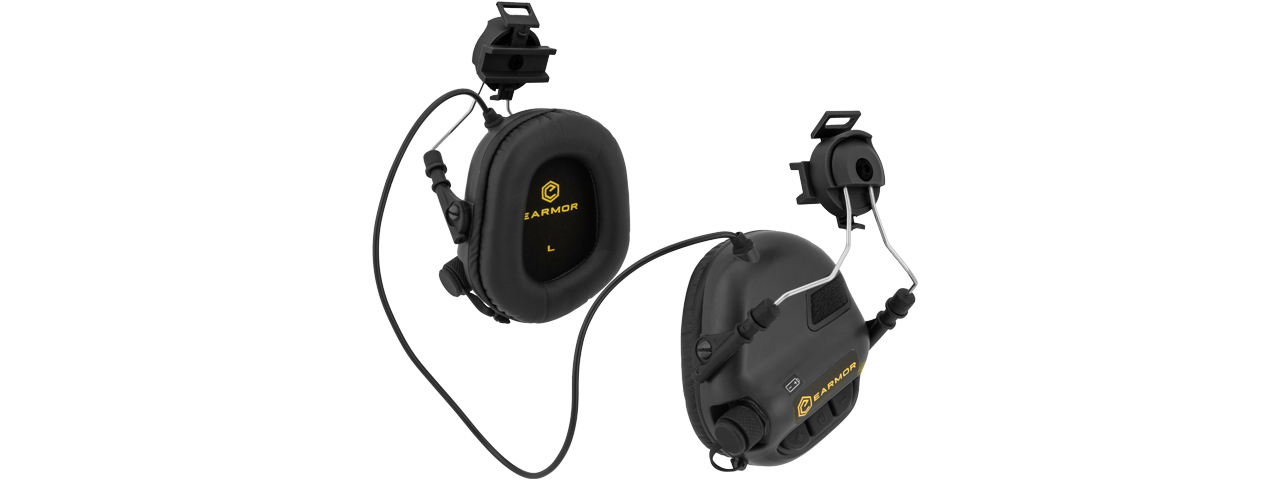 M31H-BK TACTICAL EARMUFFS FOR FAST MT HELMETS (BLACK) - Click Image to Close
