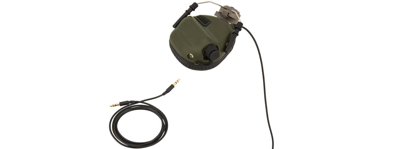 M31H-FG TACTICAL EARMUFFS FOR FAST MT HELMETS (FOLIAGE GREEN) - Click Image to Close