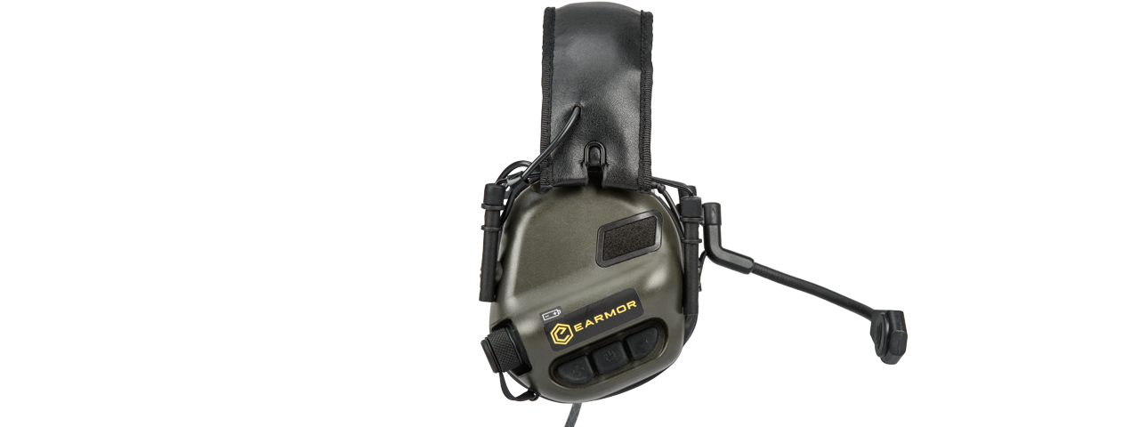 M32-FG ELECTRONIC TACTICAL EARMUFFS W/ AUX INPUT (FOLIAGE GREEN) - Click Image to Close