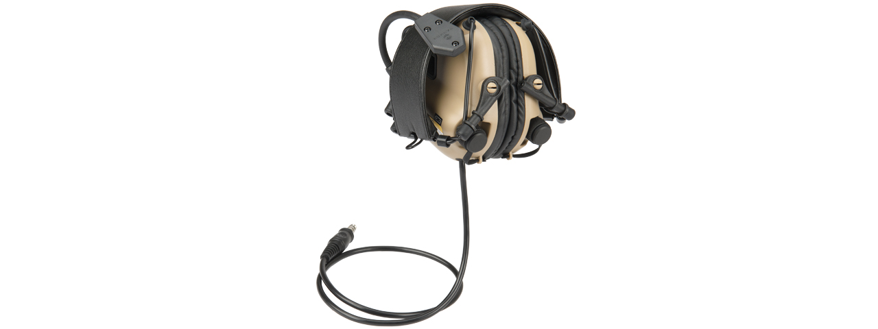 EARMOR M32 ELECTRONIC TACTICAL EARMUFFS W/ NATO INPUT - TAN