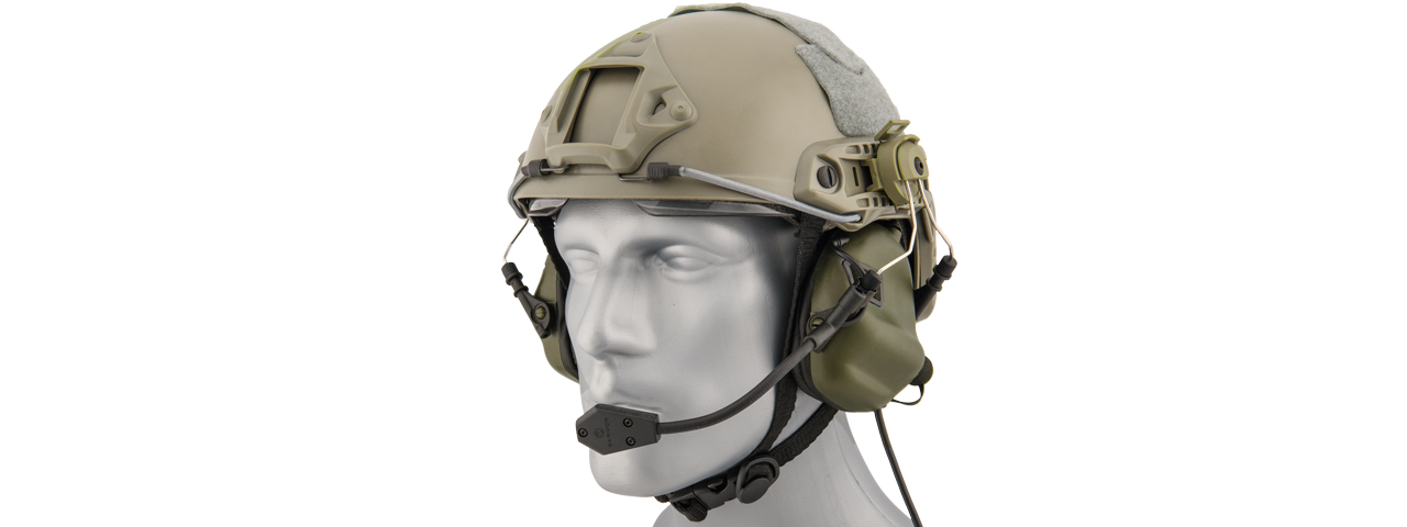 EARMOR M32H TACTICAL EARMUFFS FOR FAST MT HELMETS - FOLIAGE GREEN