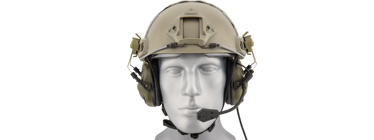 EARMOR M32H TACTICAL EARMUFFS FOR FAST MT HELMETS - FOLIAGE GREEN