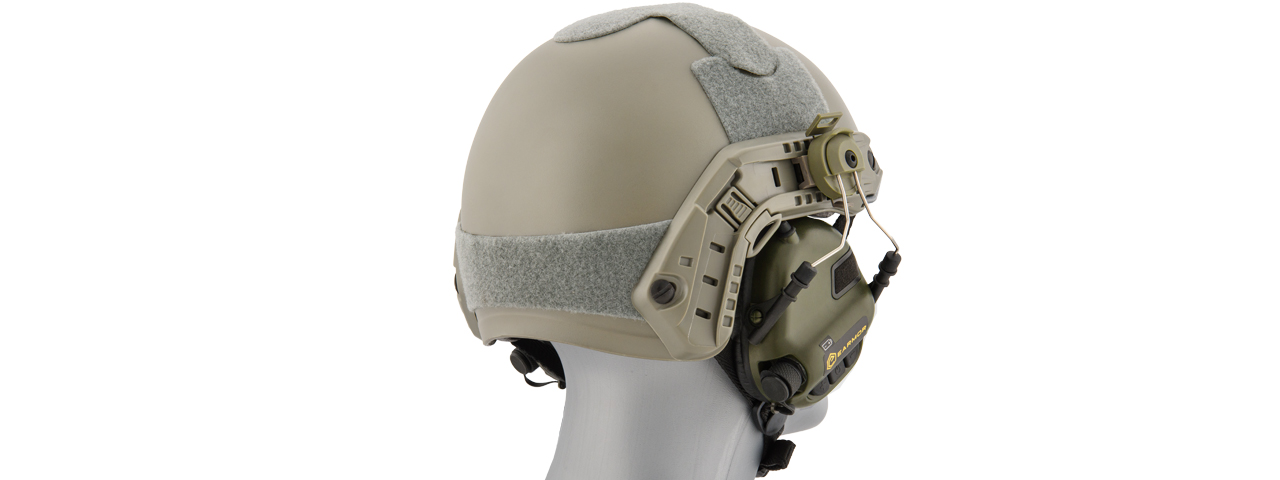 EARMOR M32H TACTICAL EARMUFFS FOR FAST MT HELMETS - FOLIAGE GREEN