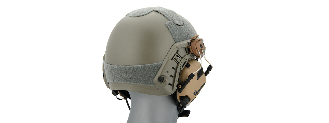 M32H-TN ELECTRONIC TACTICAL EARMUFFS W/ AUX INPUT (TAN) - Click Image to Close