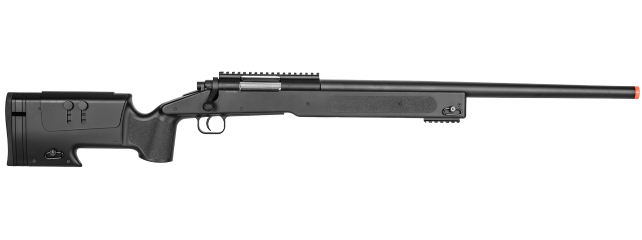 Double Eagle M62 Bolt Action Airsoft Spring Sniper Rifle (Color: Black) - Click Image to Close