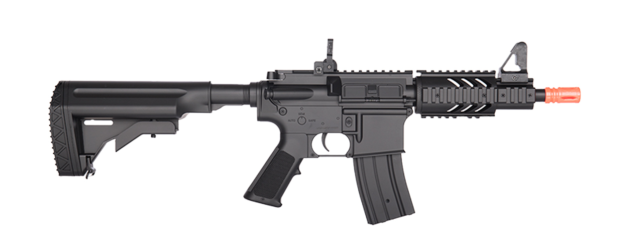 DE M4 CQC FULLY AUTOMATIC ELECTRIC AEG RIFLE W/ FLASHLIGHT AND SCOPE - Click Image to Close