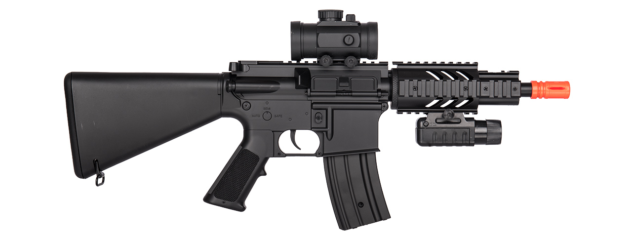 M805B2 DOUBLE EAGLE M4 AEG RIFLE (BK) w/ RED-DOT SIGHT, FLASHLIGHT, LASER