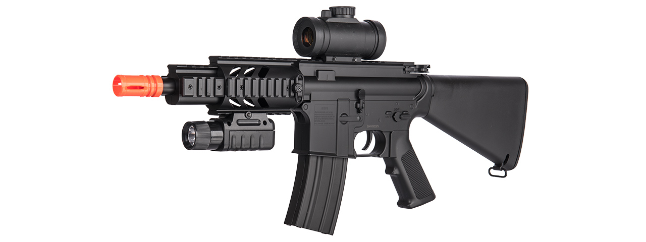 M805B2 DOUBLE EAGLE M4 AEG RIFLE (BK) w/ RED-DOT SIGHT, FLASHLIGHT, LASER