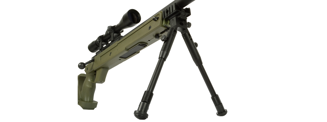 425 FPS WELLFIRE SR22 AIRSOFT SNIPER RIFLE W/ SCOPE AND BIPOD - OD