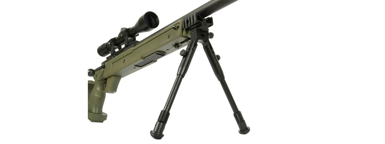 WELLFIRE SR22 BOLT ACTION TYPE 22 SNIPER RIFLE W/ SCOPE & BIPOD - OD - Click Image to Close