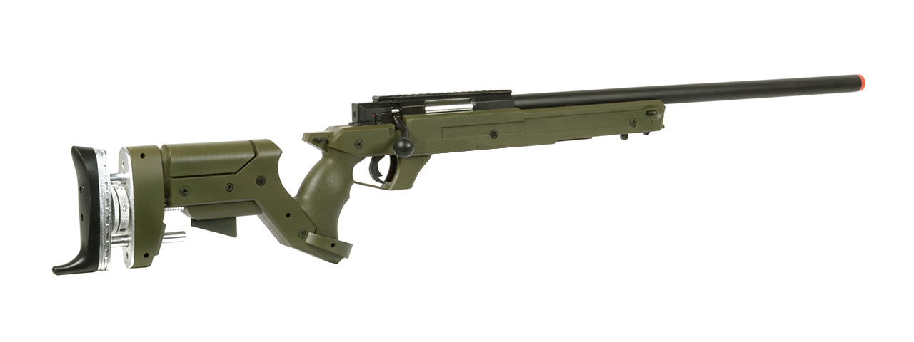WELLFIRE SR22 FULL METAL TYPE 22 BOLT ACTION SNIPER RIFLE - OD GREEN - Click Image to Close
