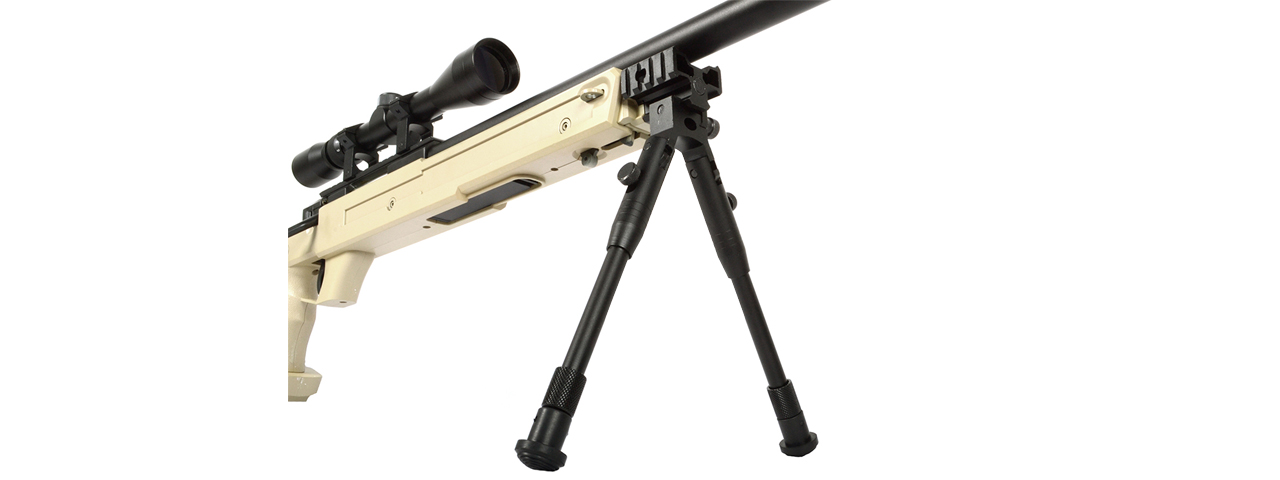 WELLFIRE SR22 BOLT ACTION TYPE 22 SNIPER RIFLE W/ SCOPE & BIPOD - TAN