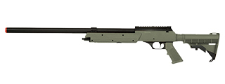 UK ARMS AIRSOFT SR-2 MODULAR BOLT ACTION SNIPER RIFLE - OD GREEN