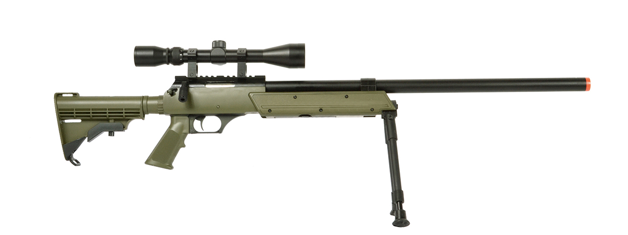 WELLFIRE APS SR-2 MODULAR BOLT ACTION SNIPER RIFLE W/ SCOPE - OD GREEN