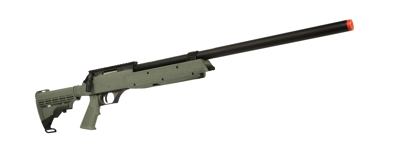 UK ARMS AIRSOFT SR-2 MODULAR BOLT ACTION SNIPER RIFLE - OD GREEN - Click Image to Close