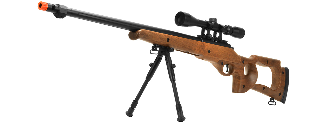 MB10WAB WELL MB10D SNIPER RIFLE W/ SCOPE AND BIPOD (FAUX WOOD)