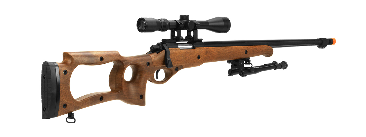 MB10WAB WELL MB10D SNIPER RIFLE W/ SCOPE AND BIPOD (FAUX WOOD)