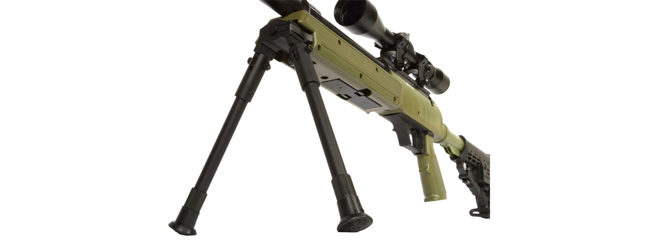 WELL SPEC-OPS MB13A APS SR-2 BOLT ACTION SNIPER RIFLE W/ SCOPE AND BIPOD (OD) - Click Image to Close