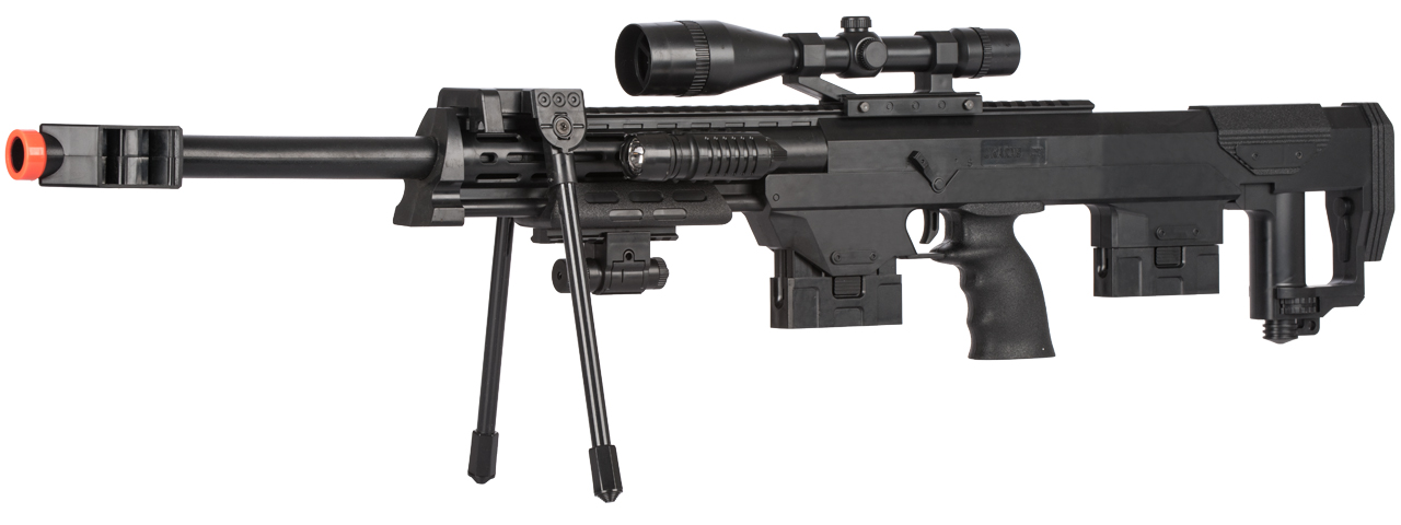 P1050 Spring Rifle w/Flashlight Laser and Bonus P211 Spring Pistol in Combo Box - Click Image to Close