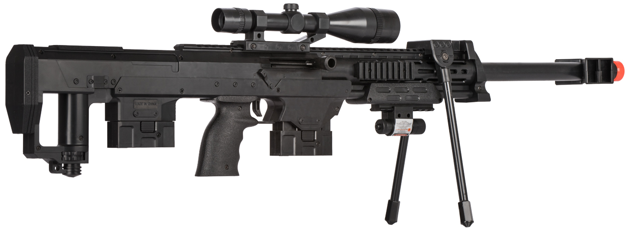 P1050 Spring Rifle w/Flashlight Laser and Bonus P211 Spring Pistol in Combo Box - Click Image to Close
