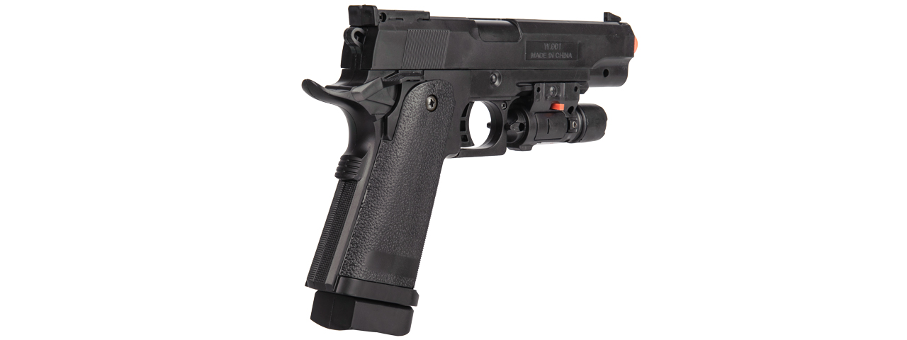 P2001B SPRING PISTOL w/ LASER (BLK) - Click Image to Close