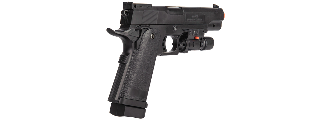 P2001B SPRING PISTOL w/ LASER (BLK)