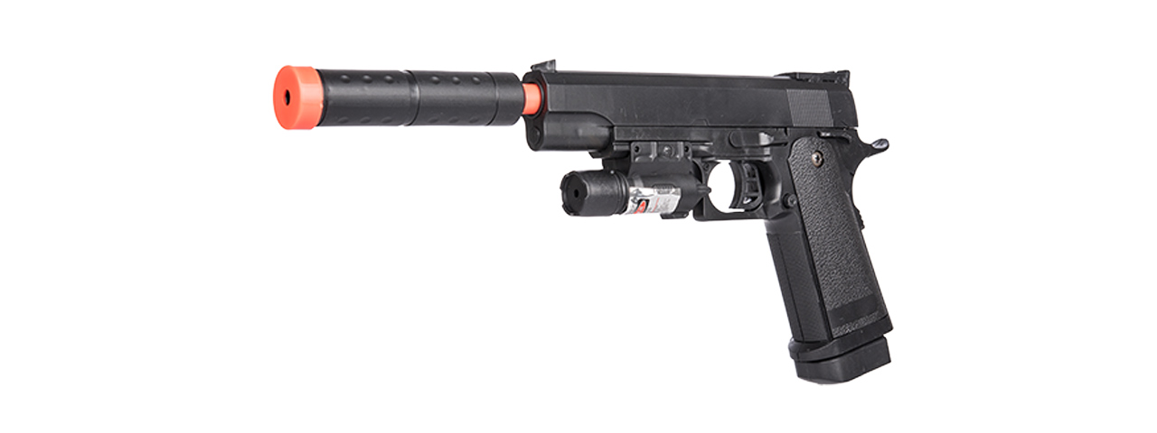 P2001C SPRING PISTOL w/ LASER (BK) - Click Image to Close