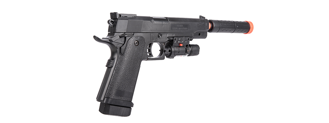 P2001C SPRING PISTOL w/ LASER (BK) - Click Image to Close