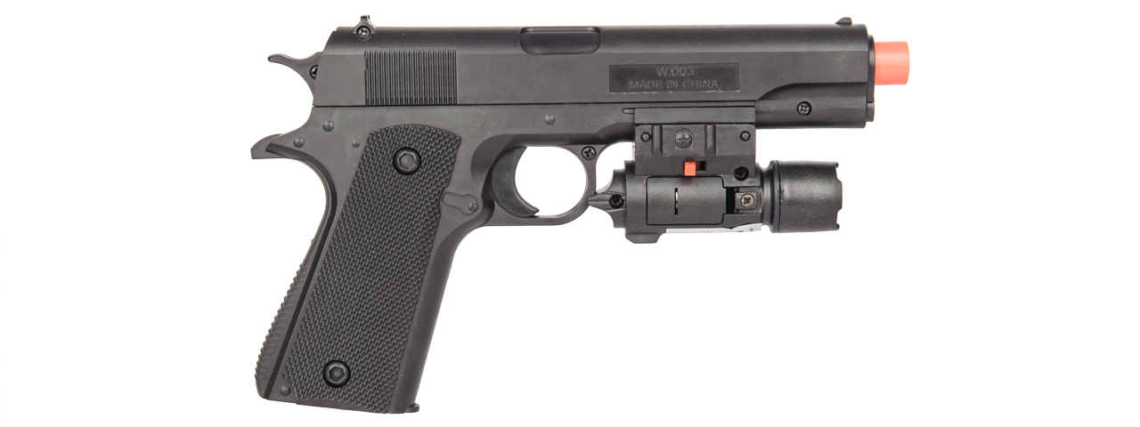 UK ARMS SPRING POWERED AIRSOFT P2003 PISTOL - BLACK - Click Image to Close