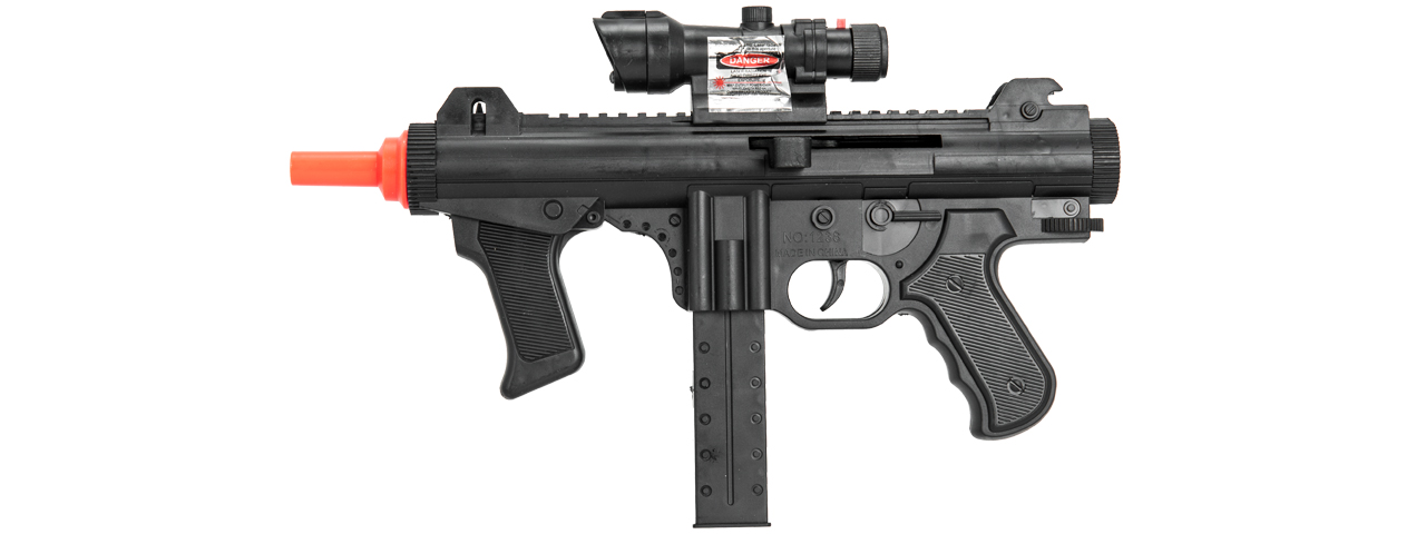 P2123 SPRING RIFLE w/ SCOPE & LASER - Click Image to Close