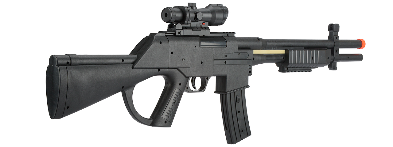 P2133 SPRING TACTICAL ASSAULT PUMP-ACTION AIRSOFT SHOTGUN (BLACK)