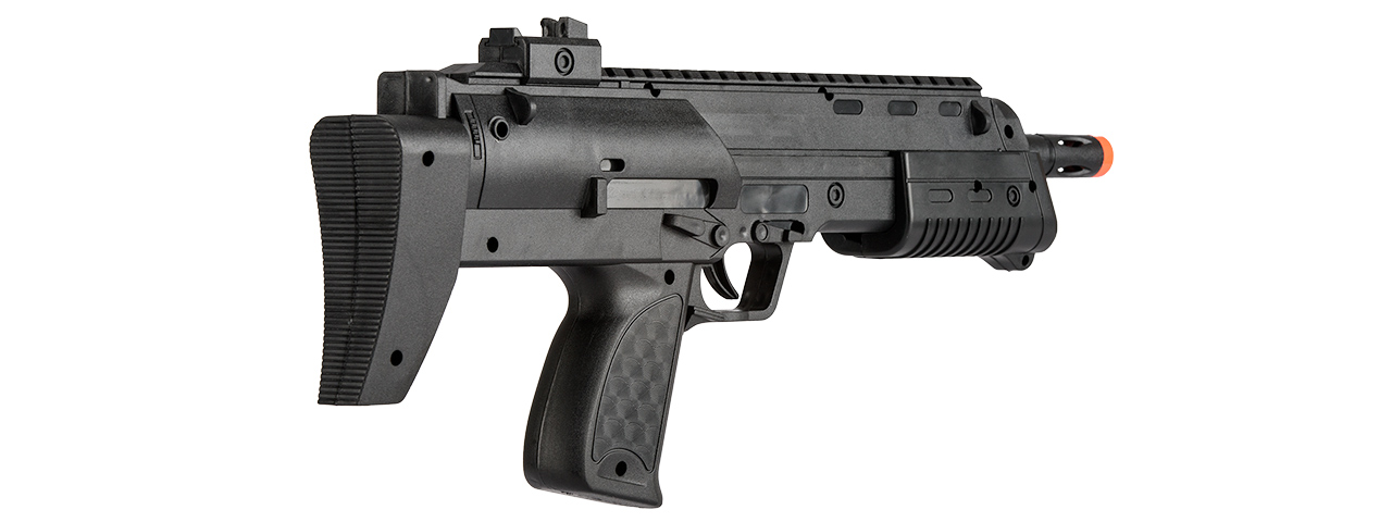 UK ARMS SPRING POWERED AIRSOFT UZI - BLACK - Click Image to Close