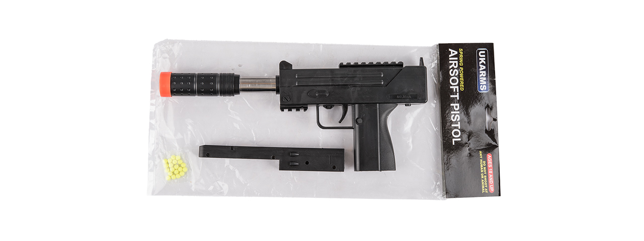 P2304BAG SPRING PISTOL IN POLY BAG (BK)