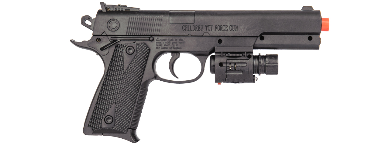 UK Arms P2400 Airsoft Spring Handgun w/ Laser (Color: Black) - Click Image to Close