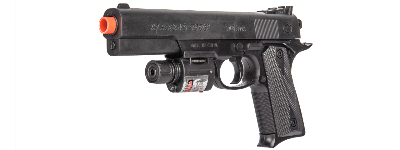 UK Arms P2400 Airsoft Spring Handgun w/ Laser (Color: Black) - Click Image to Close