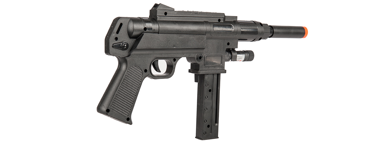 UK Arms P2626 Spring Powered SMG w/ Laser and Flashlight (Color: Black)