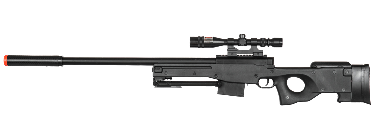 P2703B SPRING RIFLE w/ SCOPE (BLACK) - Click Image to Close