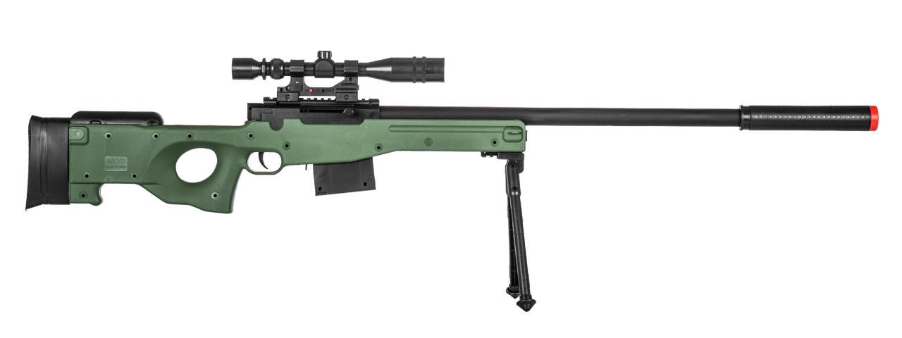 P2703G SPRING RIFLE w/ SCOPE (GREEN) - Click Image to Close