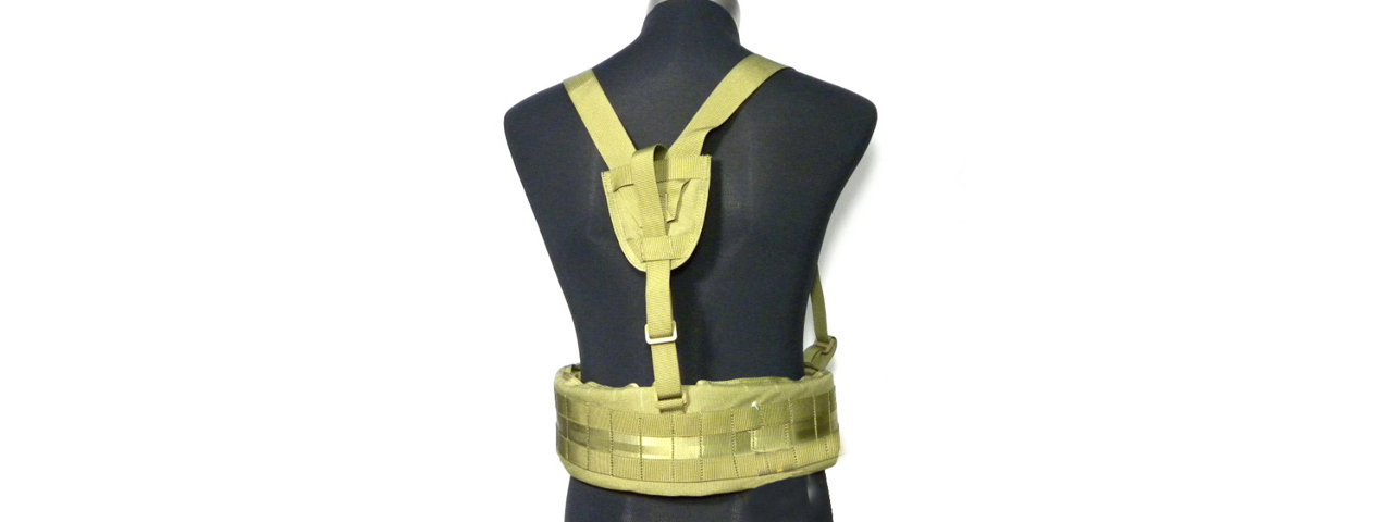 T0075-T MOLLE EG STYLE MLCS GEN II BELT WITH SUSPENDERS (TAN) - Click Image to Close